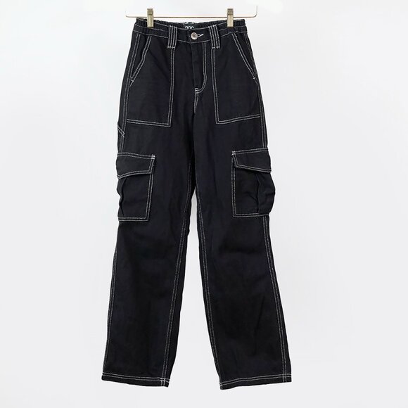 BDG Urban Outfitters Skate Jeans, Black With White Contrast Stitching, Size 24 - Picture 2 of 14